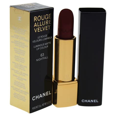 chanel rouge allure velvet 63 nightfall|chanel rouge allure velvet legendaire.